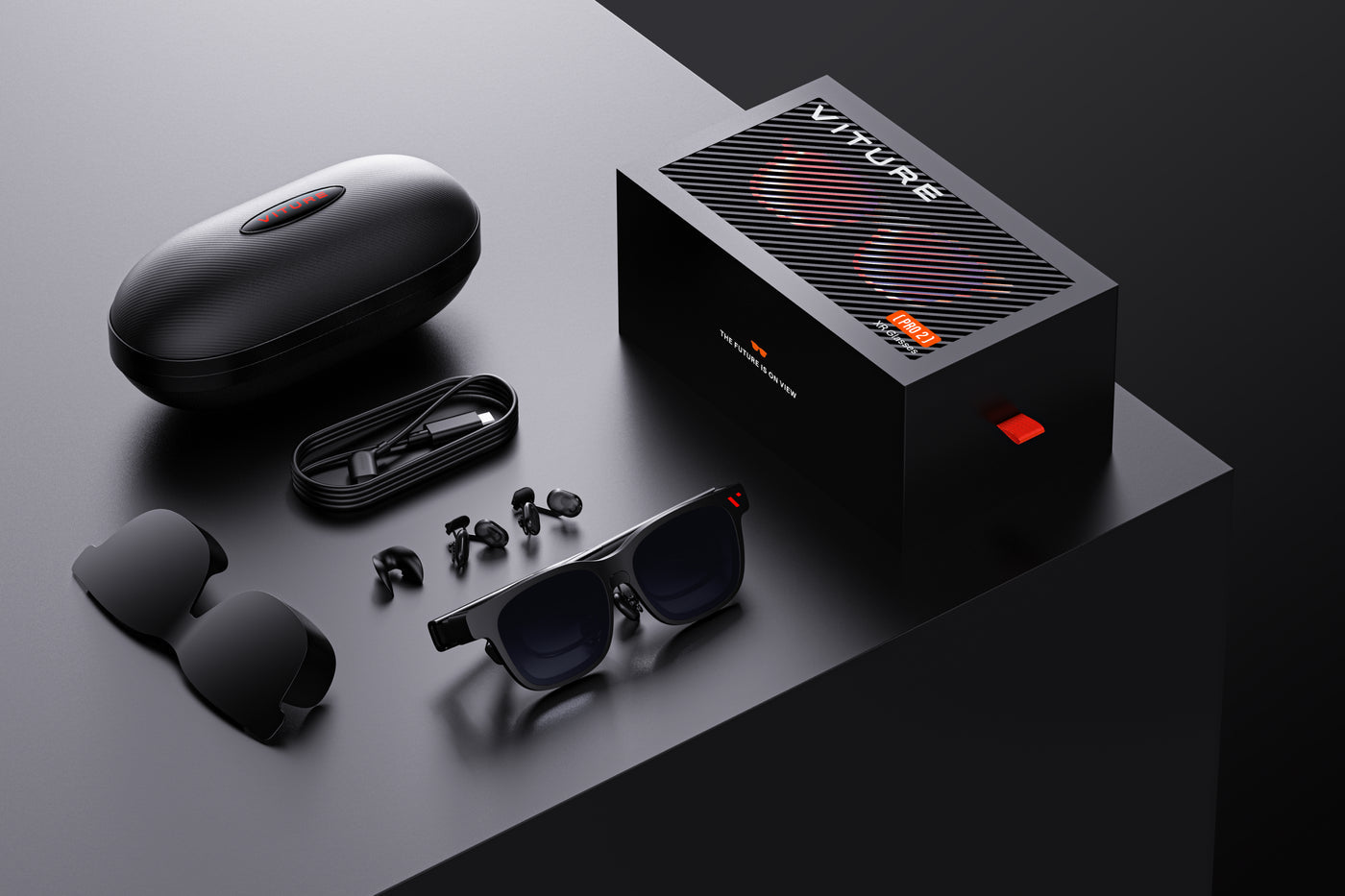 VITURE Pro 2 glasses and standard included accessories
