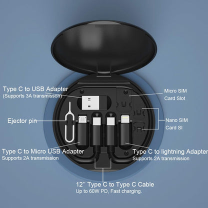 Multi USB Charging Adapter Cable Kit