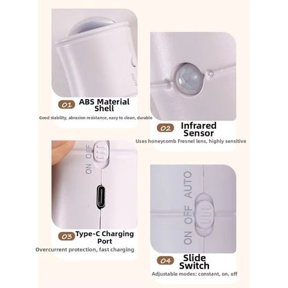 Human Body Detection Night Light Automatic Sensing 7 Color Wall Lamp