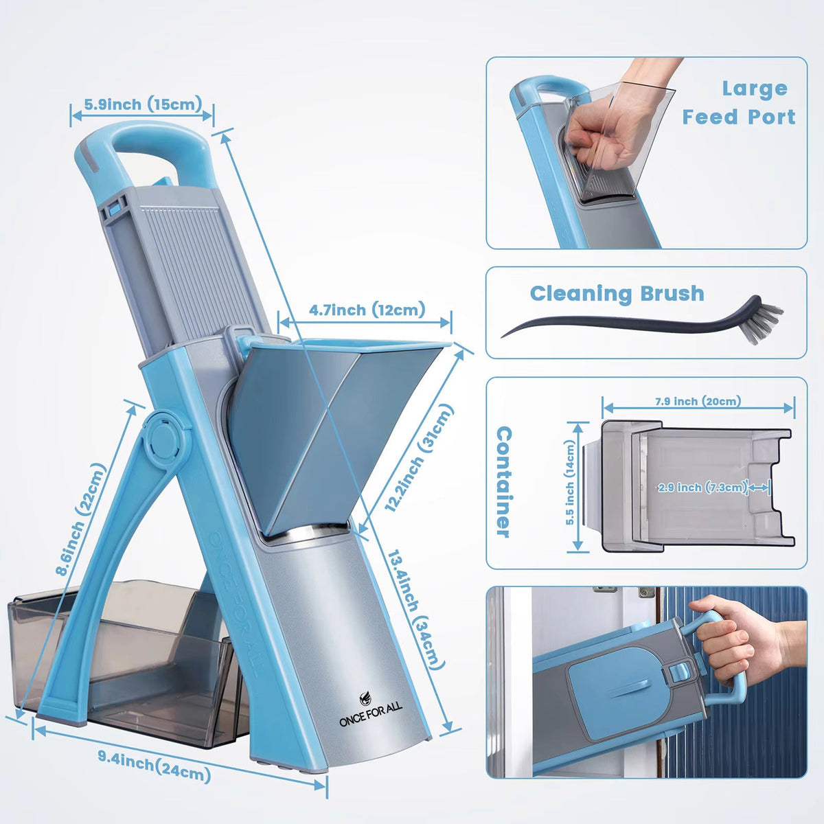 Multifunctional Safe Hand Mandoline Slicer