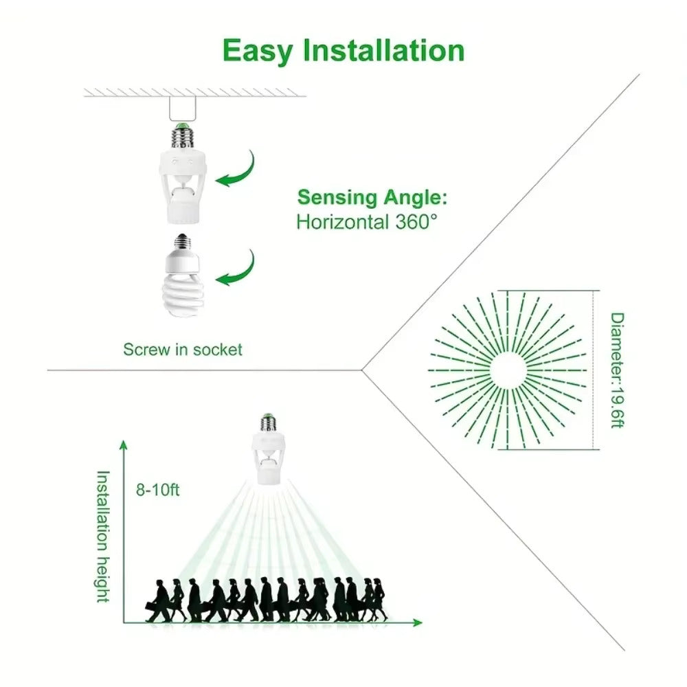 Smart Motion Sensor Light Bulb Holder