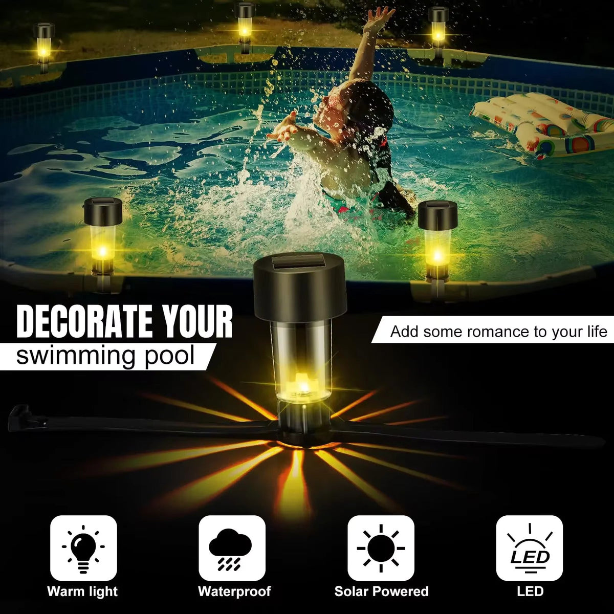 Solar Fence Light