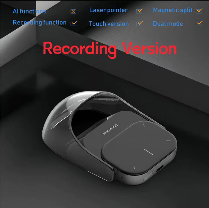 Detachable Air Mouse Wireless Touchpad All-in-one Pocket AI Recording ChatGPT Enabled Mouse Customized Gaming Mouse
