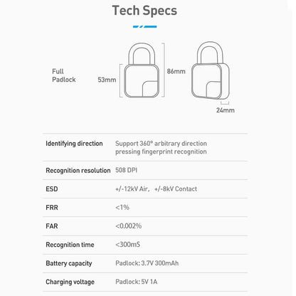 Smart Fingerprint Padlock