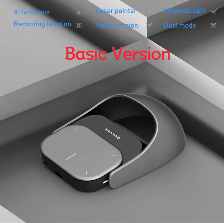 Detachable Air Mouse Wireless Touchpad All-in-one Pocket AI Recording ChatGPT Enabled Mouse Customized Gaming Mouse