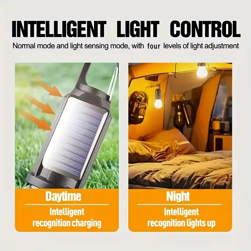 New solar powered charging camping lamp